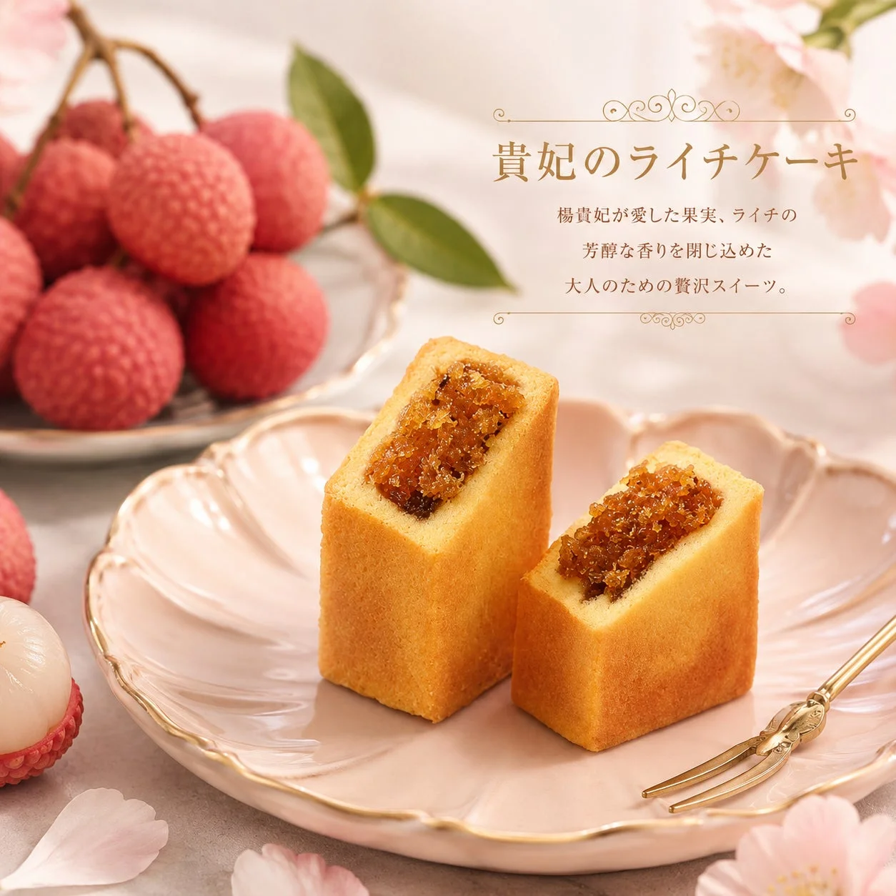 PONPIEのライチケーキ