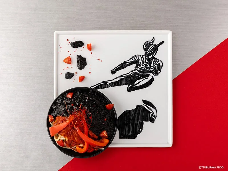 ウルトラゼロキック!暗黒のベリアル イカ墨パスタ