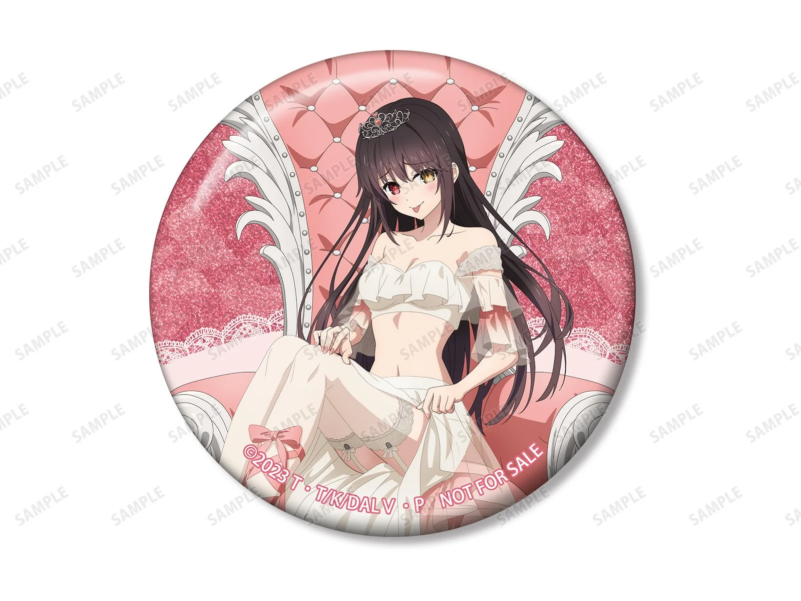 時崎狂三 プリンセス玉座ver. グリッター缶バッジ