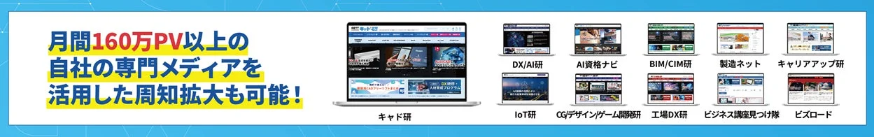 月間160万PV以上の自社専門メディア