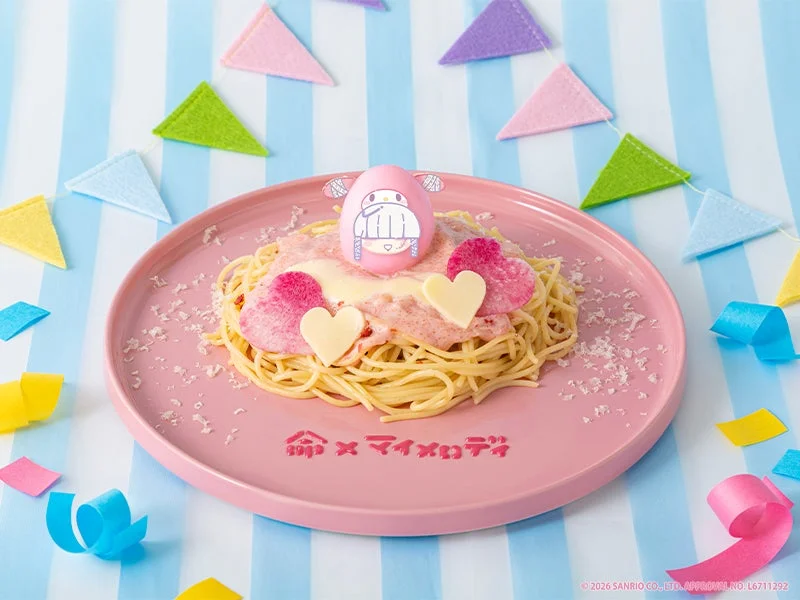 命とマイメロディのたらこクリームパスタ