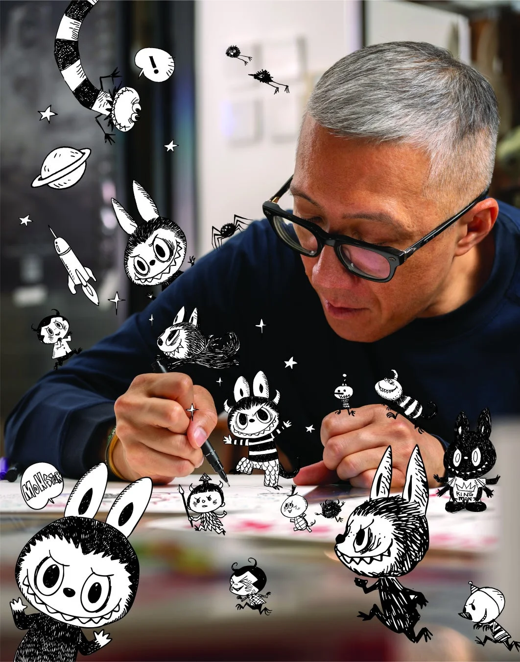 アーティストのKasing Lung氏が描いたモンスターたち