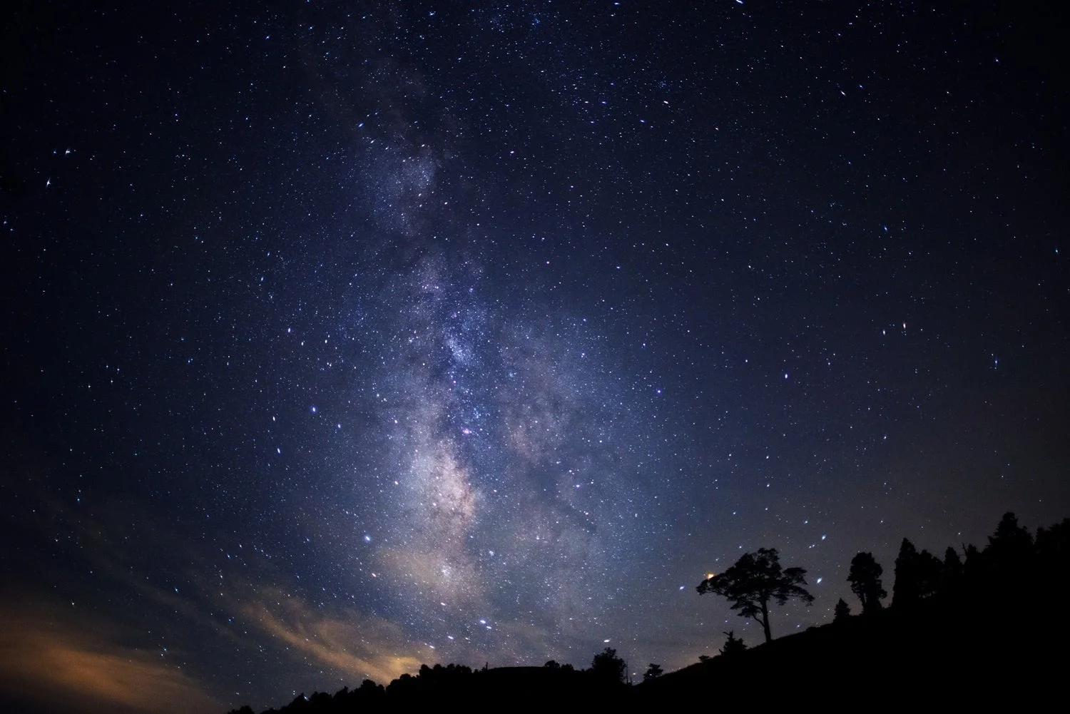 夜空を背景にしたほしほし