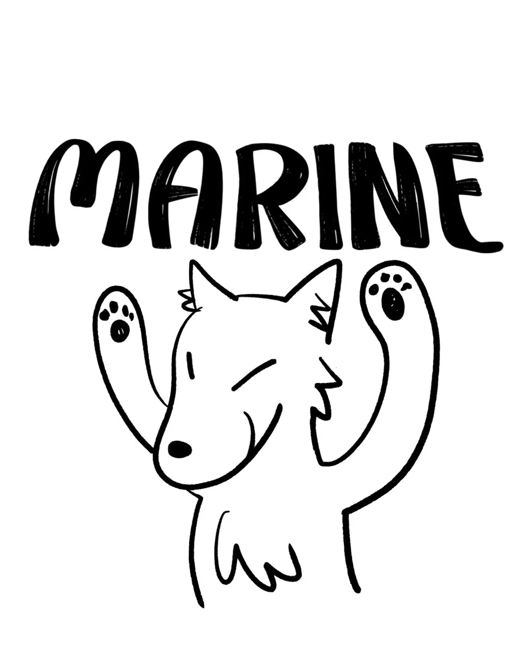 MARINE COFFEEの犬イラスト