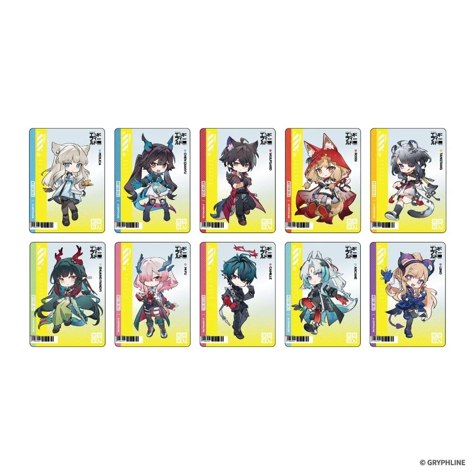 10枚のちびキャラのアニメキャラクターカード