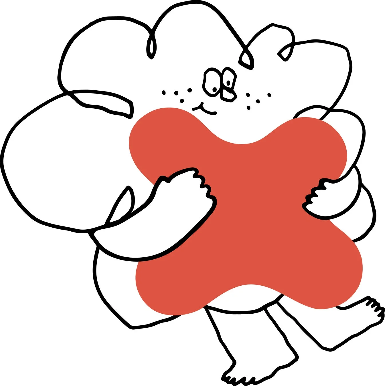 雲のようなキャラクターイラスト