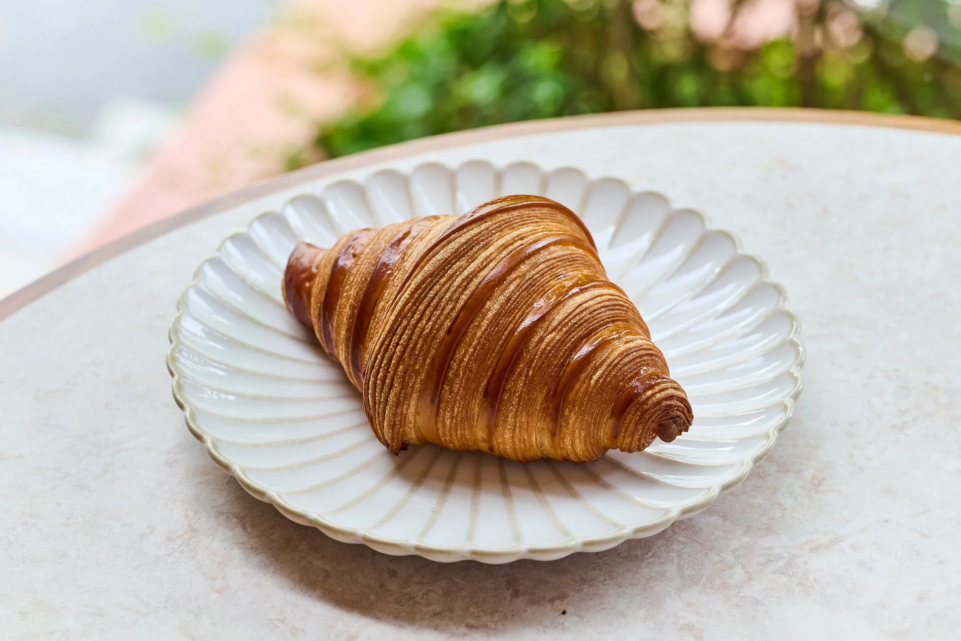 こんがりと焼き色のついた美しいクロワッサン