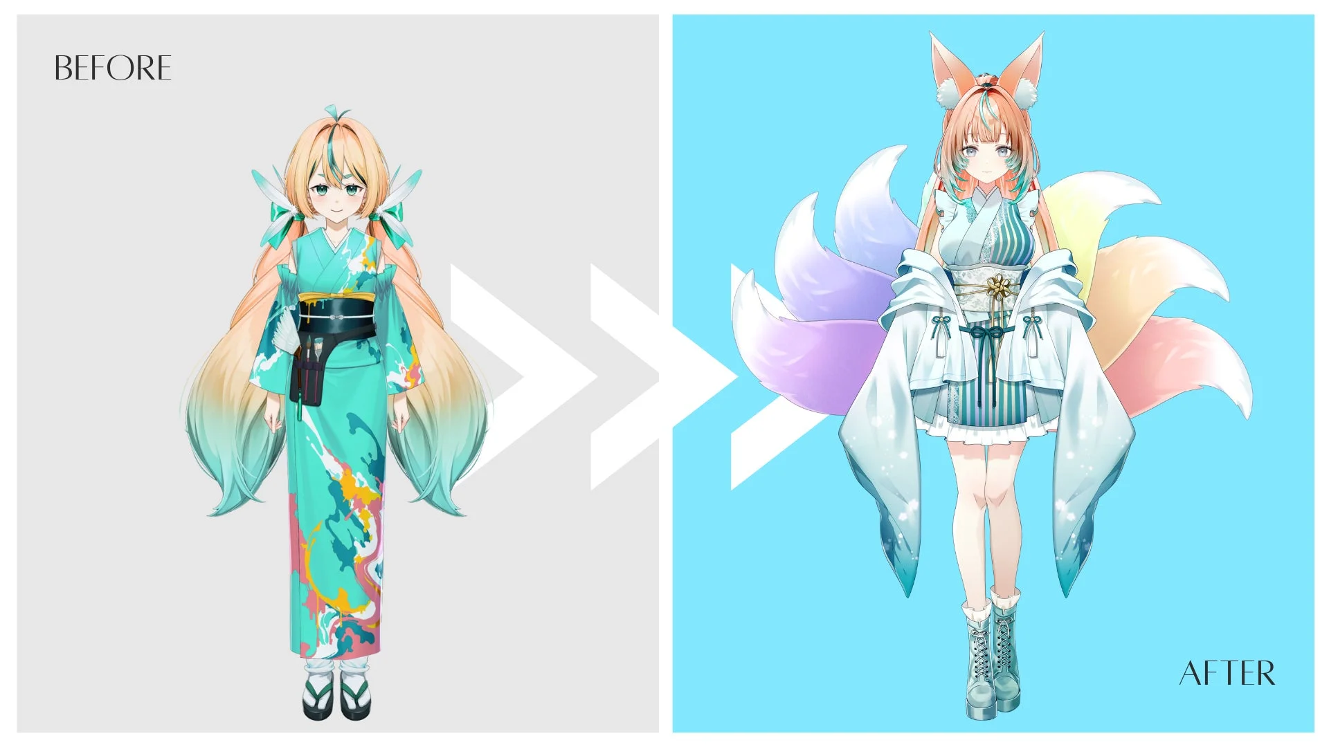 VTuberのBEFORE AFTER