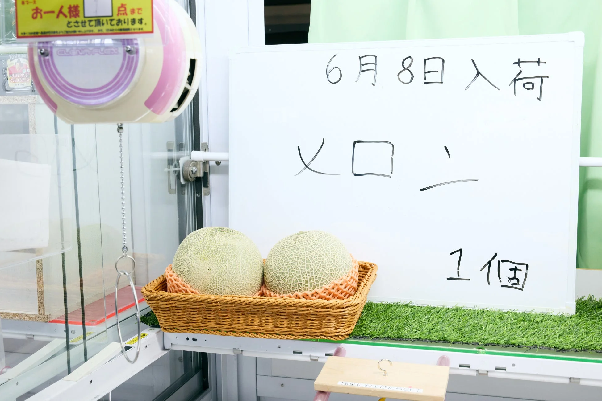 メロンが景品のクレーンゲーム
