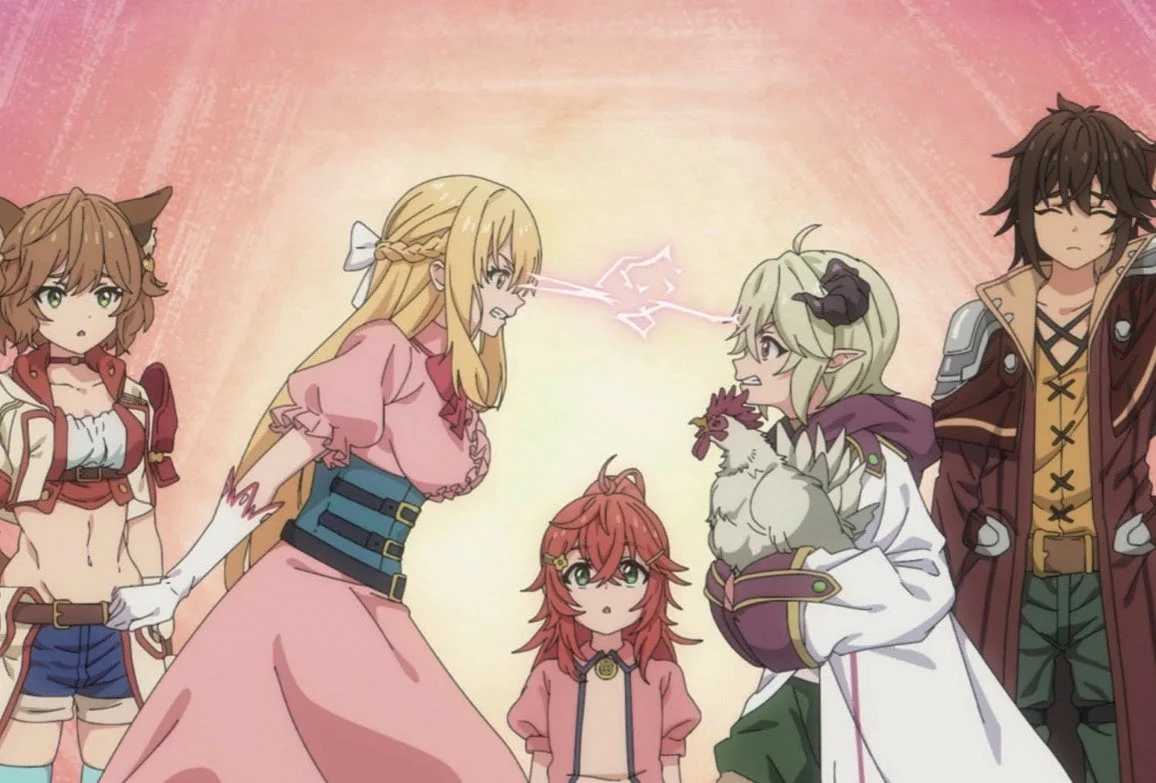 アニメキャラクターたちが集まったシーン