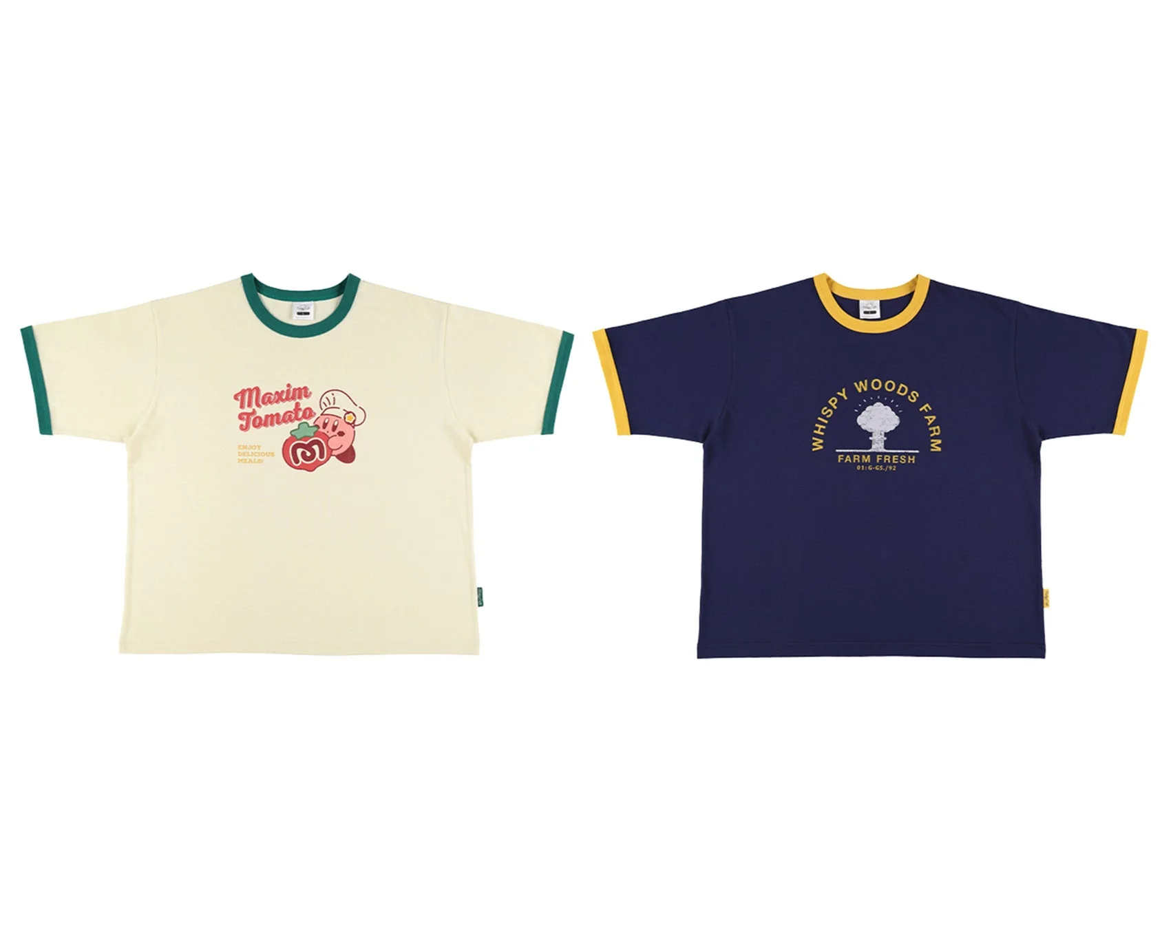 リンガーTシャツ アイボリー/ネイビー