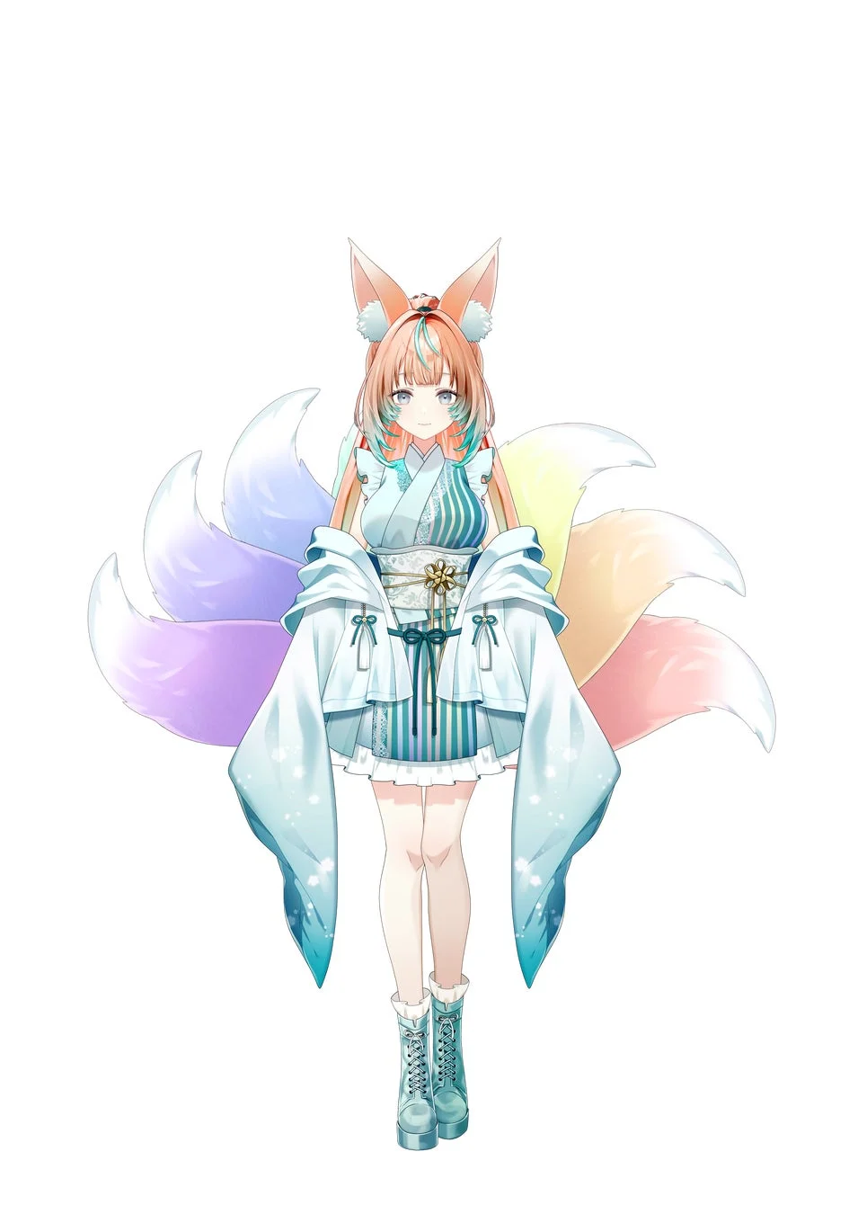 九尾の狐耳キャラ全身