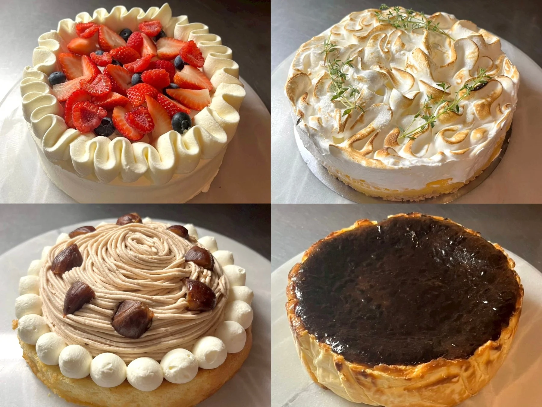4種類のケーキの盛り合わせ
