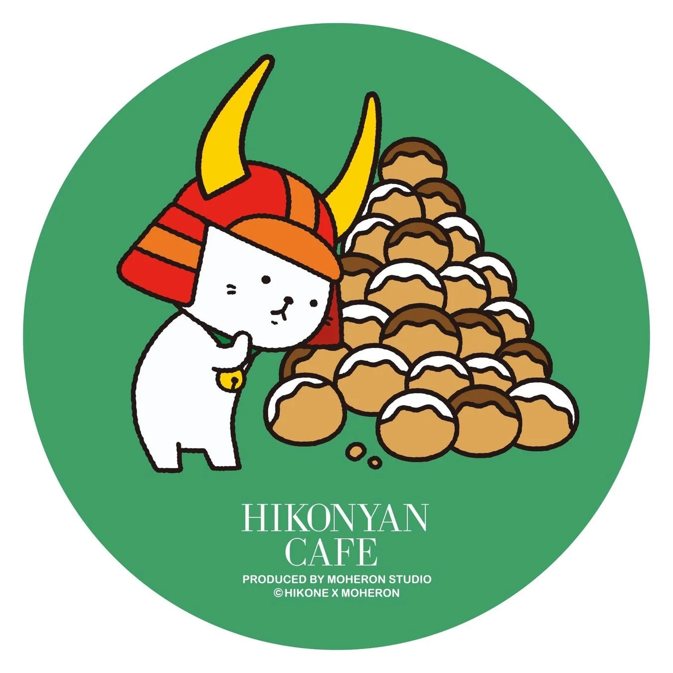 ひこにゃんカフェ オリジナルランダム缶バッジ デザイン1