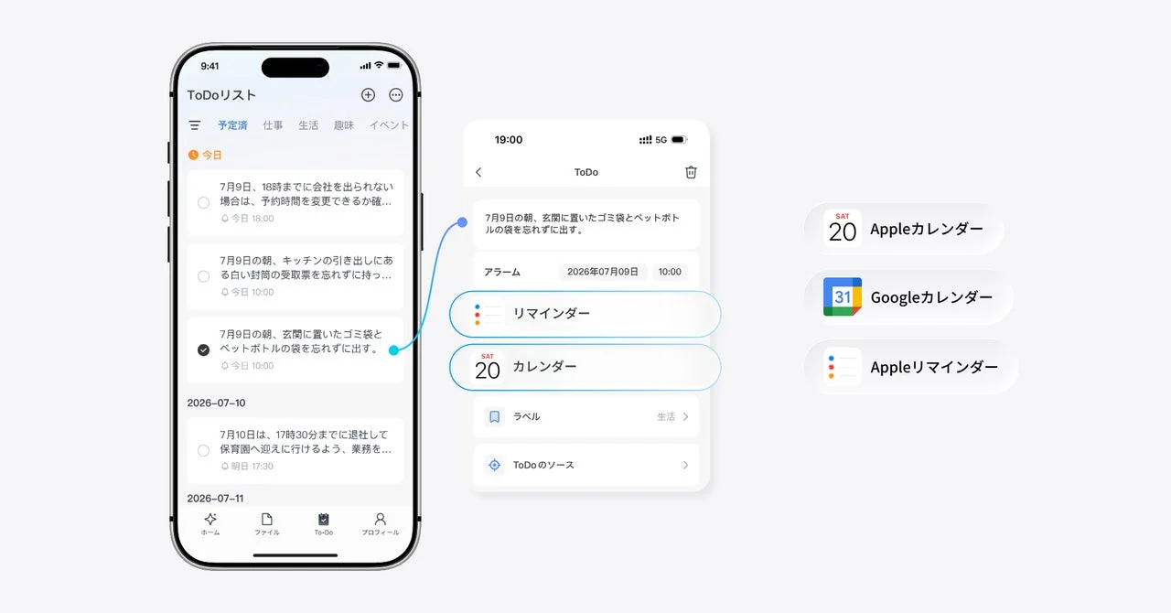 ToDoリストとカレンダー連携