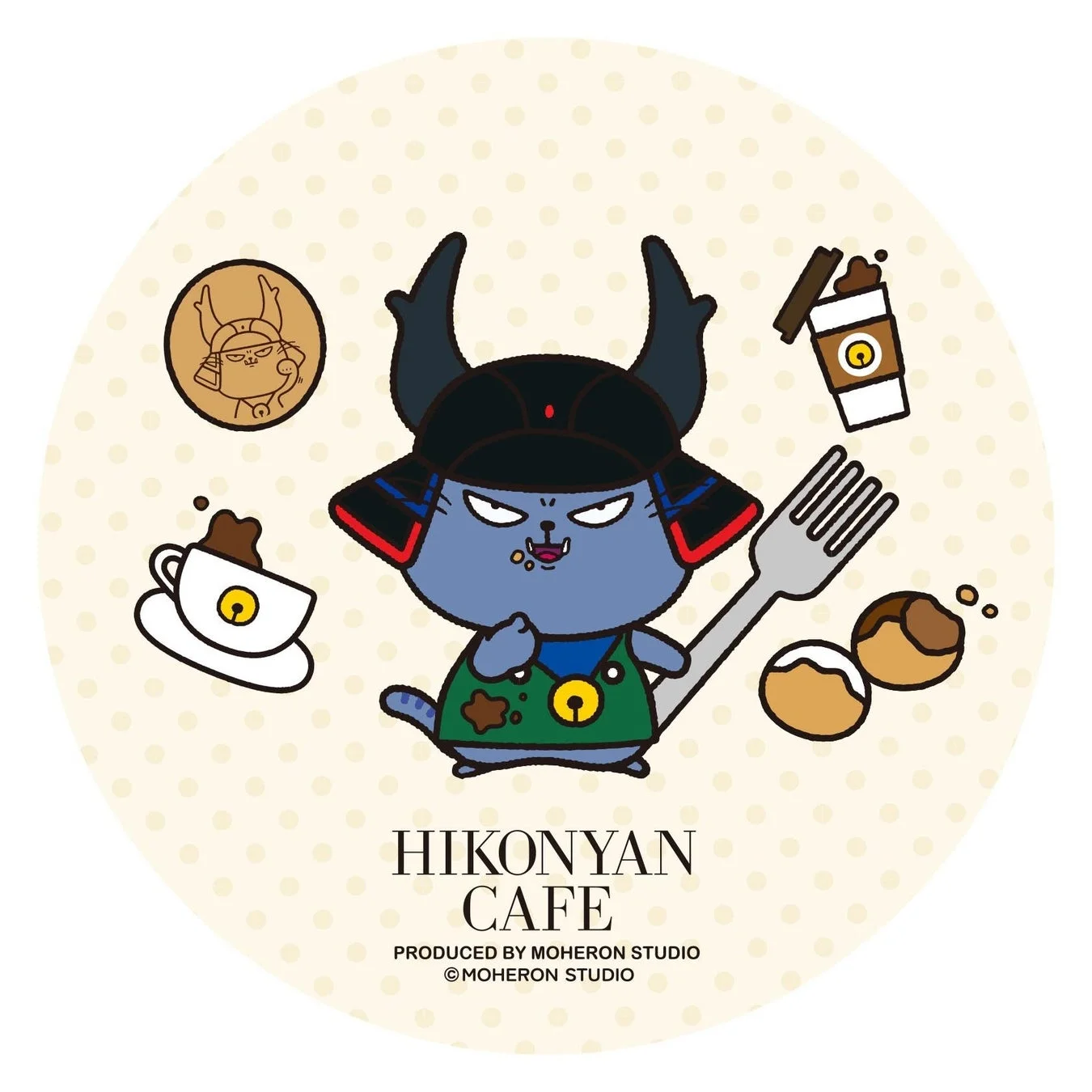 ひこにゃんカフェ オリジナルランダム缶バッジ デザイン3