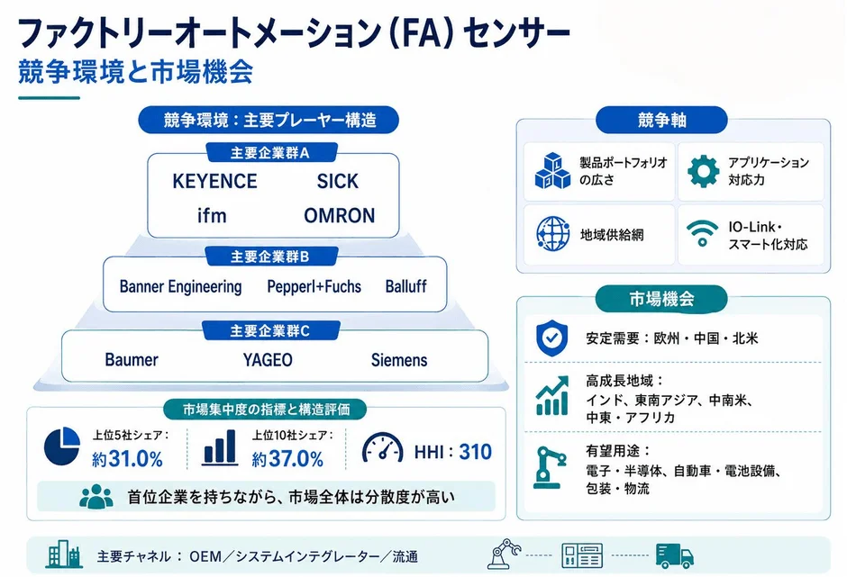 FAセンサー競争環境と市場機会